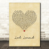 Runrig Loch Lomond Vintage Heart Song Lyric Art Print