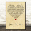 Beverley Knight, Joss Stone, Omar Lean On Me Vintage Heart Song Lyric Art Print