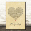 Kygo feat. Justin Jesso Stargazing Vintage Heart Song Lyric Art Print
