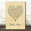 Daniel O'Donnell God's Plan Vintage Heart Song Lyric Art Print