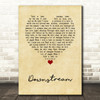 Supertramp Downstream Vintage Heart Song Lyric Art Print