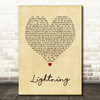 Lucy Spraggan Lightning Vintage Heart Song Lyric Art Print