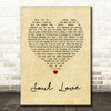 David Bowie Soul Love Vintage Heart Song Lyric Art Print