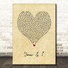 Crystal Fighters You & I Vintage Heart Song Lyric Art Print
