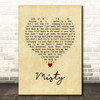 Erroll Garner Misty Vintage Heart Song Lyric Art Print