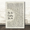 Snow Patrol This Isn't Everything You Are Vintage Script Song Lyric Art Print