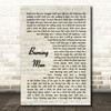 Dierks Bentley Burning Man Vintage Script Song Lyric Art Print