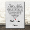 Chantal Kreviazuk Feels Like Home Grey Heart Song Lyric Quote Print
