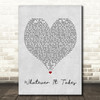 Imagine Dragons Whatever It Takes Grey Heart Song Lyric Quote Print