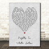 Moody Blues Nights In White Satin Grey Heart Song Lyric Quote Print