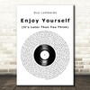 Guy Lombardo Enjoy Yourself (Its Later Than You Think) Vinyl Record Song Lyric Art Print