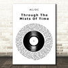 AC DC Through the Mists of Time Vinyl Record Song Lyric Art Print