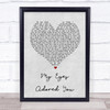 Frankie Valli My Eyes Adored You Grey Heart Song Lyric Quote Print