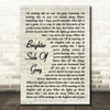 Five Finger Death Punch Brighter Side Of Grey Vintage Script Wall Art Song Lyric Print