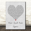Nathan Sykes Over And Over Again Grey Heart Song Lyric Quote Print