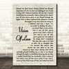 Mariah Carey Vision of Love Vintage Script Decorative Wall Art Gift Song Lyric Print
