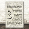 Paul Weller Wings of Speed Vintage Script Decorative Wall Art Gift Song Lyric Print