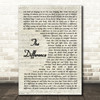 Tyler Rich The Difference Vintage Script Decorative Wall Art Gift Song Lyric Print