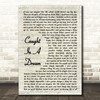 Tesla Caught In A Dream Vintage Script Decorative Wall Art Gift Song Lyric Print