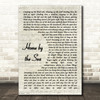 Genesis Home by the Sea Vintage Script Decorative Wall Art Gift Song Lyric Print