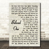 Ben Harper Beloved One Vintage Script Decorative Wall Art Gift Song Lyric Print