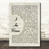 Helen Reddy I Am Woman Vintage Script Decorative Wall Art Gift Song Lyric Print