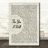 Monica For You I Will Vintage Script Decorative Wall Art Gift Song Lyric Print