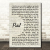 Dustin Kensrue Pistol Vintage Script Decorative Wall Art Gift Song Lyric Print