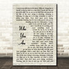 Jessie J Who You Are Vintage Script Decorative Wall Art Gift Song Lyric Print