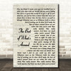 Dave Matthews Band The Best of Whats Around Vintage Script Song Lyric Print
