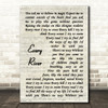 Runrig Every River Vintage Script Decorative Wall Art Gift Song Lyric Print