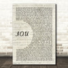 Jimmy Dean I.O.U. Vintage Script Decorative Wall Art Gift Song Lyric Print