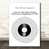 The Style Council You're the best thing that ever happened to me Vinyl Record Song Lyric Print