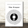 Celine Dion & Andrea Bocelli The Prayer Vinyl Record Decorative Wall Art Gift Song Lyric Print