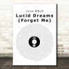 Juice WRLD Lucid Dreams (Forget Me) Vinyl Record Decorative Wall Art Gift Song Lyric Print