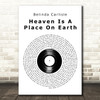 Belinda Carlisle Heaven Is a Place on Earth Vinyl Record Decorative Gift Song Lyric Print