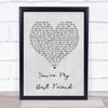 Queen You're My Best Friend Grey Heart Song Lyric Quote Print