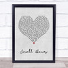 The Courteeners Small Bones Grey Heart Song Lyric Quote Print