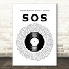 Pierce Brosnan & Meryl Streep SOS Vinyl Record Decorative Wall Art Gift Song Lyric Print