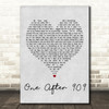 The Beatles One After 909 Grey Heart Song Lyric Quote Print