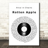 Alice in Chains Rotten Apple Vinyl Record Decorative Wall Art Gift Song Lyric Print