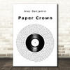 Alec Benjamin Paper Crown Vinyl Record Decorative Wall Art Gift Song Lyric Print