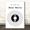All Time Low Dear Maria Vinyl Record Decorative Wall Art Gift Song Lyric Print