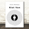 Arctic Monkeys Riot Van Vinyl Record Decorative Wall Art Gift Song Lyric Print