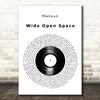 Mansun Wide Open Space Vinyl Record Decorative Wall Art Gift Song Lyric Print