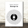 Blake Shelton Sangria Vinyl Record Decorative Wall Art Gift Song Lyric Print