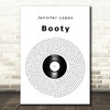 Jennifer Lopez Booty Vinyl Record Decorative Wall Art Gift Song Lyric Print