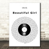 INXS Beautiful Girl Vinyl Record Decorative Wall Art Gift Song Lyric Print
