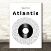 Seafret Atlantis Vinyl Record Decorative Wall Art Gift Song Lyric Print