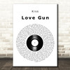 Kiss Love Gun Vinyl Record Decorative Wall Art Gift Song Lyric Print